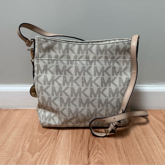 Michael Kors Cream Logo Crossbody Bag - Picture 3 of 5